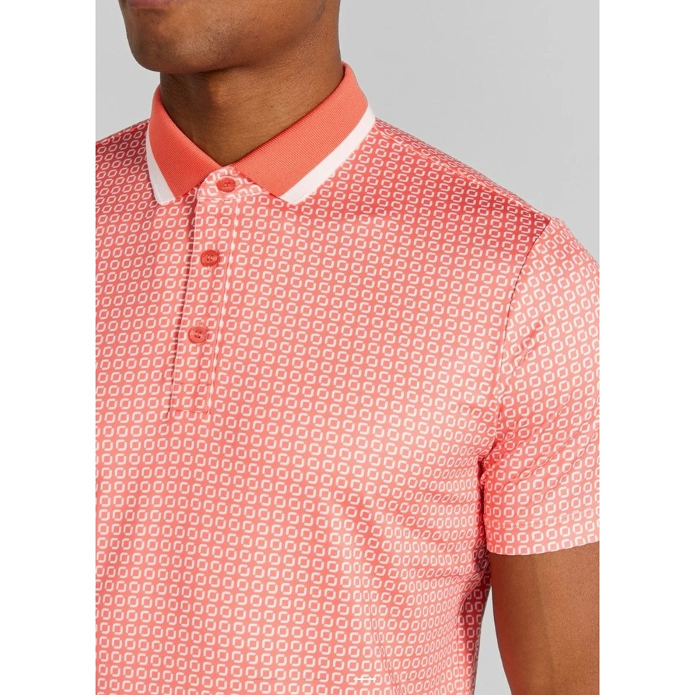 NEW REDVANLY Men's Size XL Divine Performance Golf‎ Polo Shirt Coral MSRP $110